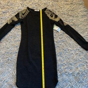 Black Gold Glitter Sweater